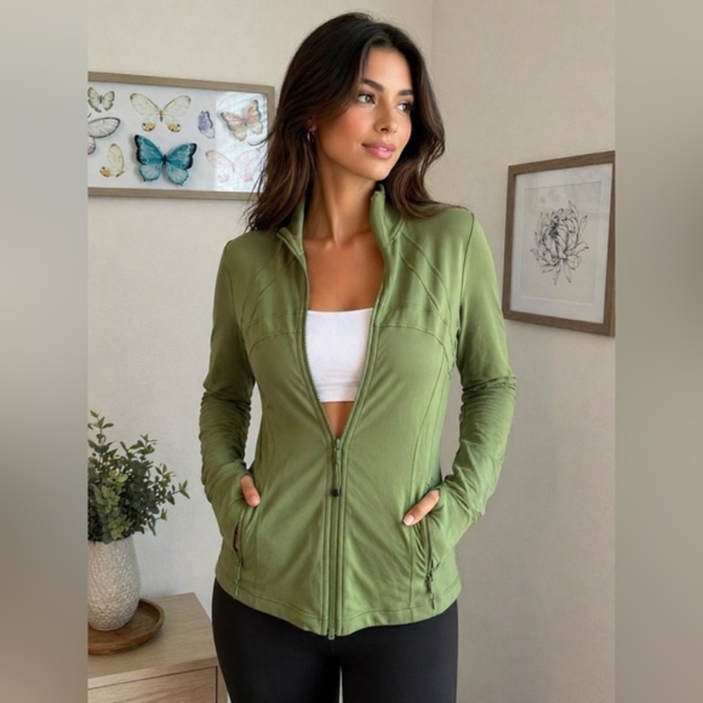 lululemon athletica Olive Green Full-Zip Utility Jacket Size 8